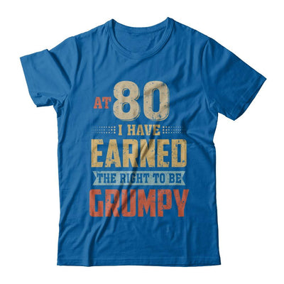 Vintage The Right To Be Grumpy 80th 1941 Birthday Gift-T-Shirt & Hoodie-Classic T-Shirt-Royal