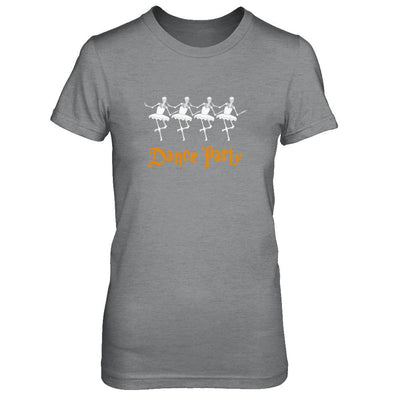Ballet Skeleton Dance Party Happy Halloween-T-Shirt & Tank Top-Women's T-Shirt-Sport Grey