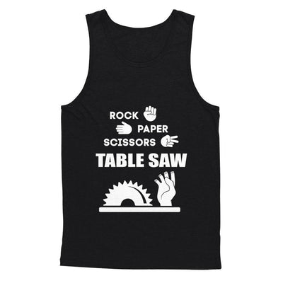 Rock Paper Scissors Table Saw-T-Shirt & Hoodie-Unisex Tank-Black