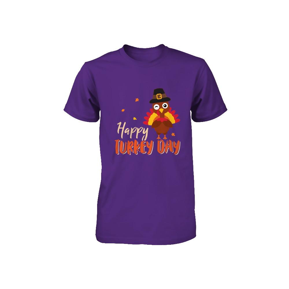 Happy Turkey Day Funny Thanksgiving Gift Youth-Youth Shirt-