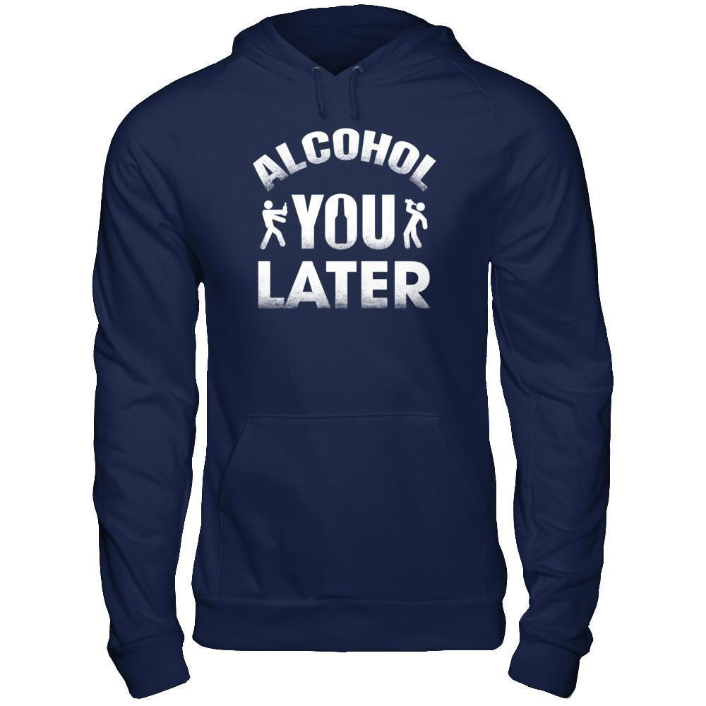 Alcohol You Later-T-Shirt & Hoodie-Pullover Hoodie-Navy