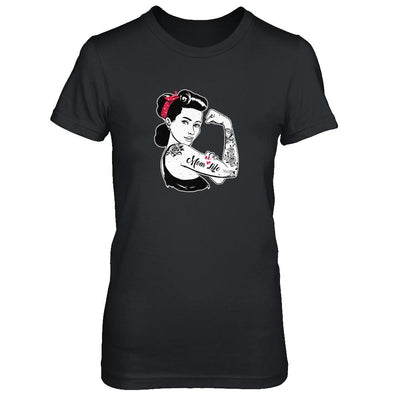 Mom Life Tattoos Tattooed Inked Woman-T-Shirt & Tank Top-Women's T-Shirt-Black