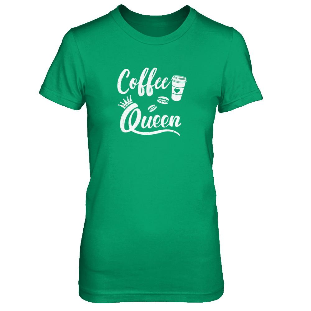 Coffee Queen Coffee Queen Funny-T-Shirt & Tank Top-Women's T-Shirt-Irish Green