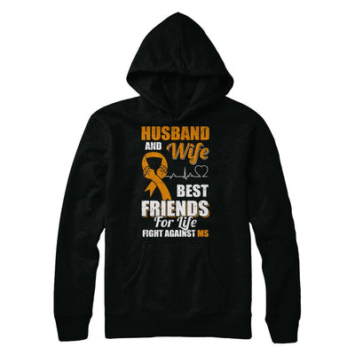 Husband & Wife Best Friends For Life Fight Against Ms-T-Shirt & Hoodie-Pullover Hoodie-Black