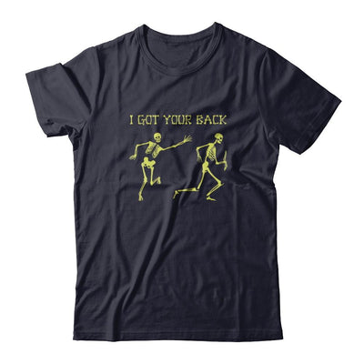 Funny Skeleton Halloween I Got Your Back-T-Shirt & Tank Top-Premium T-Shirt-Midnight Navy
