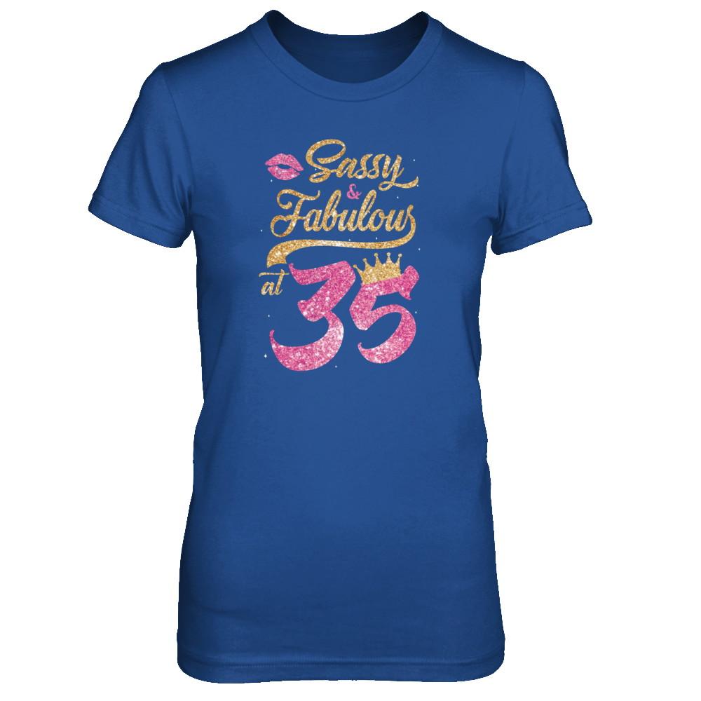Sassy And Fabulous At 35th 1986 Birthday Gift-T-Shirt & Tank Top-Women's T-Shirt-Royal