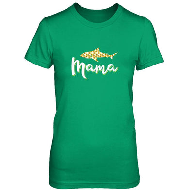 Sunflower Mama Shark Flowers Mothers Day Gift-T-Shirt & Tank Top-Women's T-Shirt-Irish Green