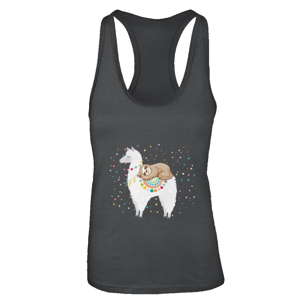 Funny Sloth Riding Llama Lover