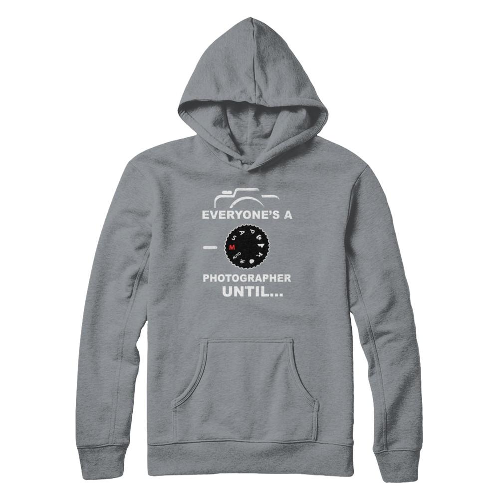 Funny Manual Mode Everyone's A Photographer Until-T-Shirt & Hoodie-Pullover Hoodie-Light Steel