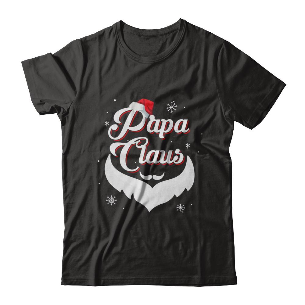 Santa Beard Matching Christmas Pajamas Papa Claus-T-Shirt & Sweatshirt-Classic T-Shirt-Black