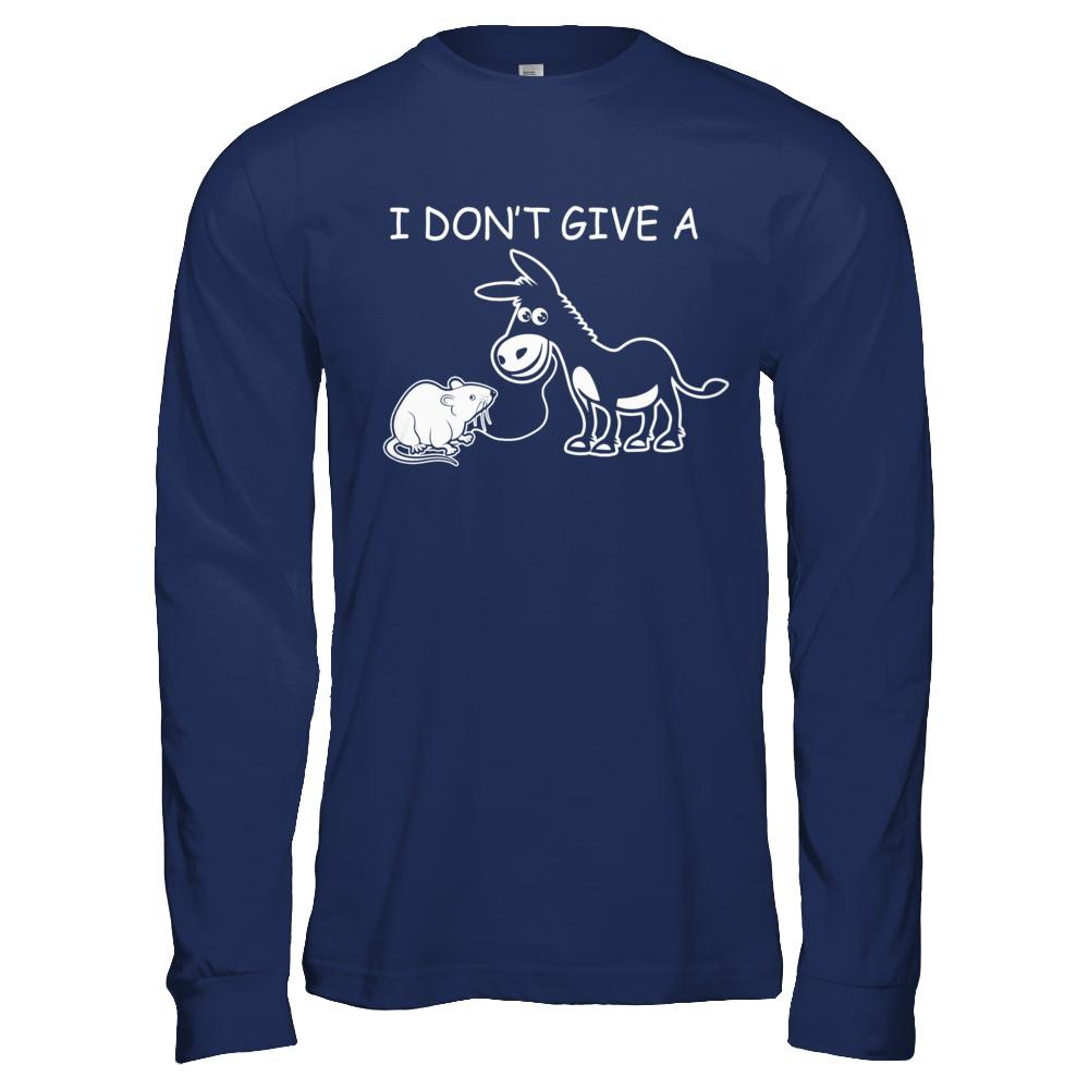 I Don't Give A Rats Funny-T-Shirt & Hoodie-Long Sleeve T-Shirt-Navy