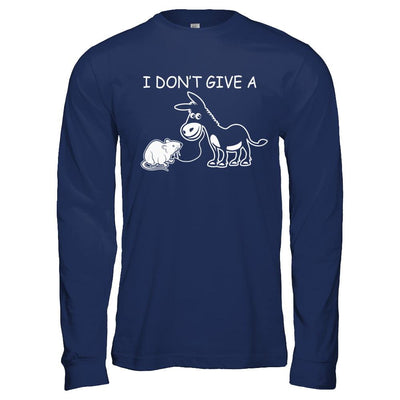 I Don't Give A Rats Funny-T-Shirt & Hoodie-Long Sleeve T-Shirt-Navy