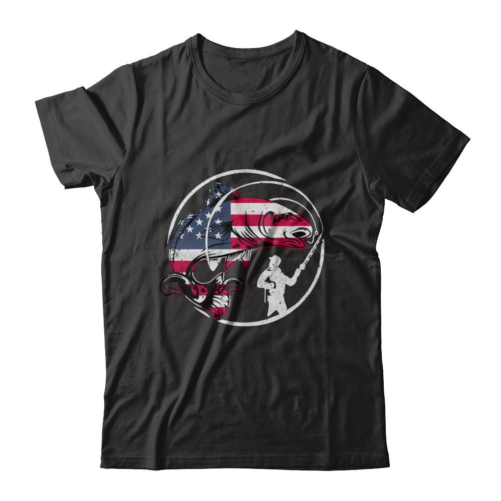 American Flag Fishing Vintage 4Th July Gifts