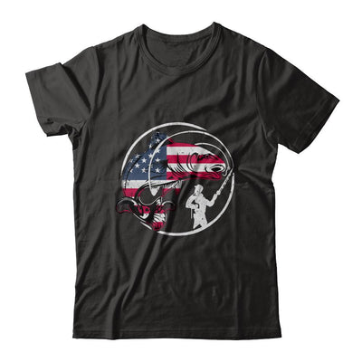 American Flag Fishing Vintage 4Th July Gifts-T-Shirt & Hoodie-Classic T-Shirt-Black