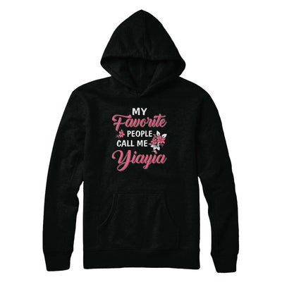 My Favorite People Call Me Yiayia Mothers Day Gift-T-Shirt & Hoodie-Pullover Hoodie-Black
