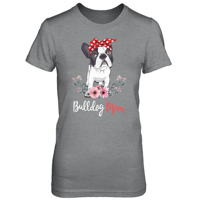 Bulldog Mom Gift For Women Dog Lover-T-Shirt & Hoodie-Women's T-Shirt-Sport Grey
