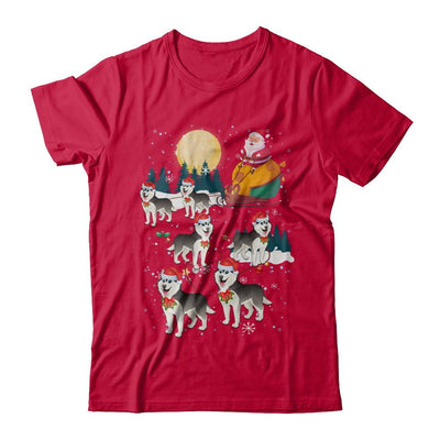 Dog Reindeer Siberian Husky Christmas Gift-T-Shirt & Sweatshirt-Classic T-Shirt-Red