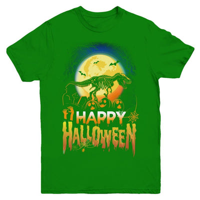 Saurus T Rex Dinosaur Halloween Youth-Youth Shirt-Youth T-Shirt-Irish Green