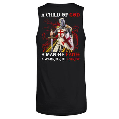 Knight Templar A Child Of God A Man Of Faith A Warrior Of Christ-T-Shirt & Hoodie-Unisex Tank-Black