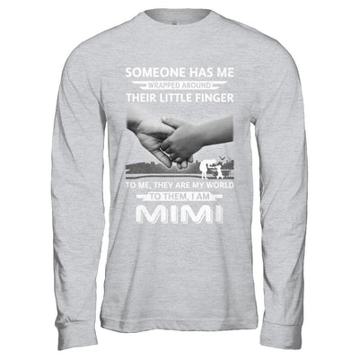 Someone Has Me Wrapped Around Their Little Finger MIMI-T-Shirt & Hoodie-Long Sleeve T-Shirt-Sport Grey