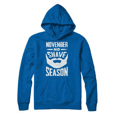 November No Shave Season Vintage Beard-T-Shirt & Hoodie-Pullover Hoodie-Royal