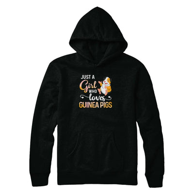 Just A Woman Who Loves Guinea Pigs-T-Shirt & Tank Top-Pullover Hoodie-Black