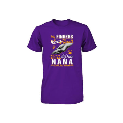 My Fingers May Be Small But I Can Still Wrap Nana Youth-Youth Shirt-Youth T-Shirt-Team Purple