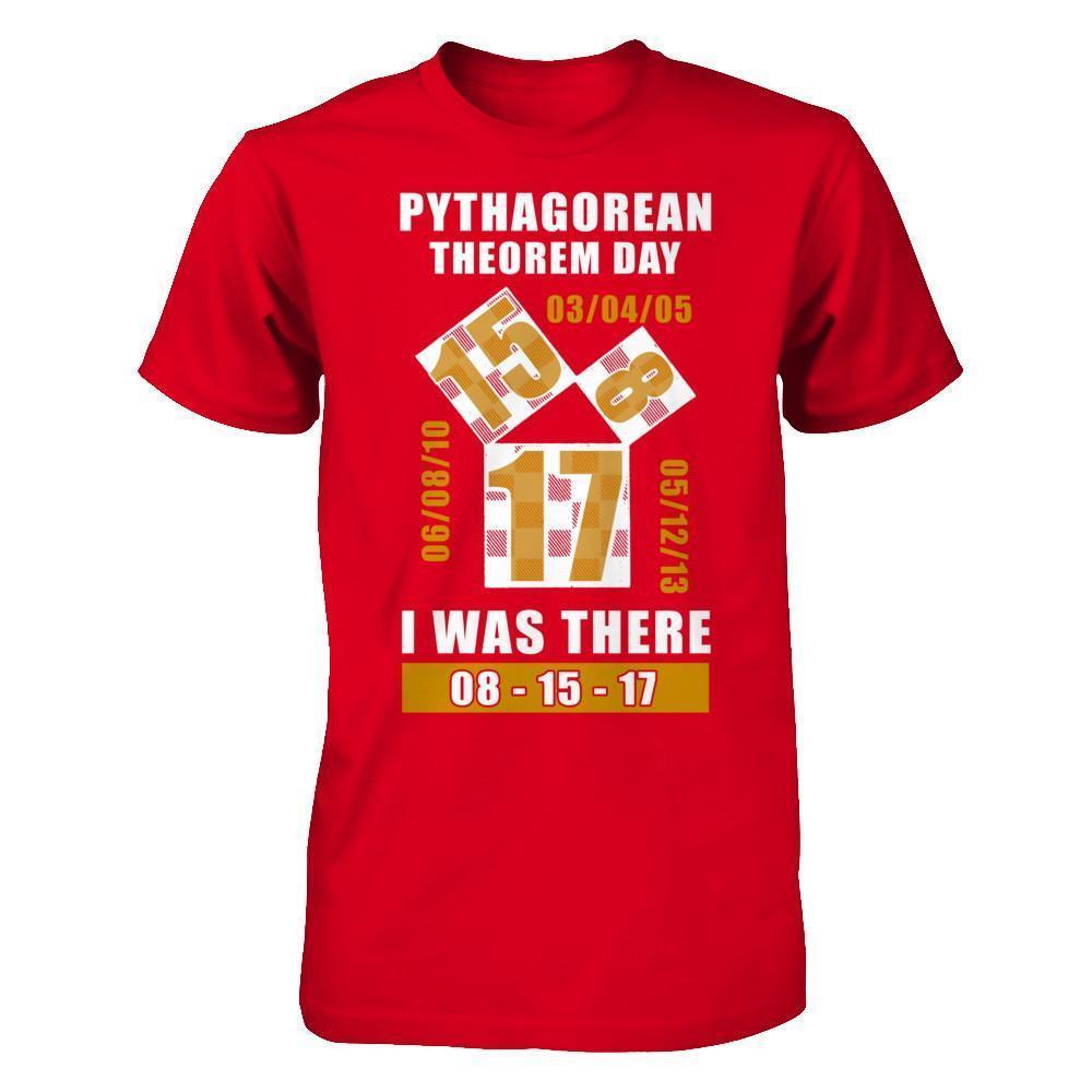 Pythagorean Theorem Day I Was There 8-15-17-T-Shirt & Hoodie-Premium T-Shirt-Red