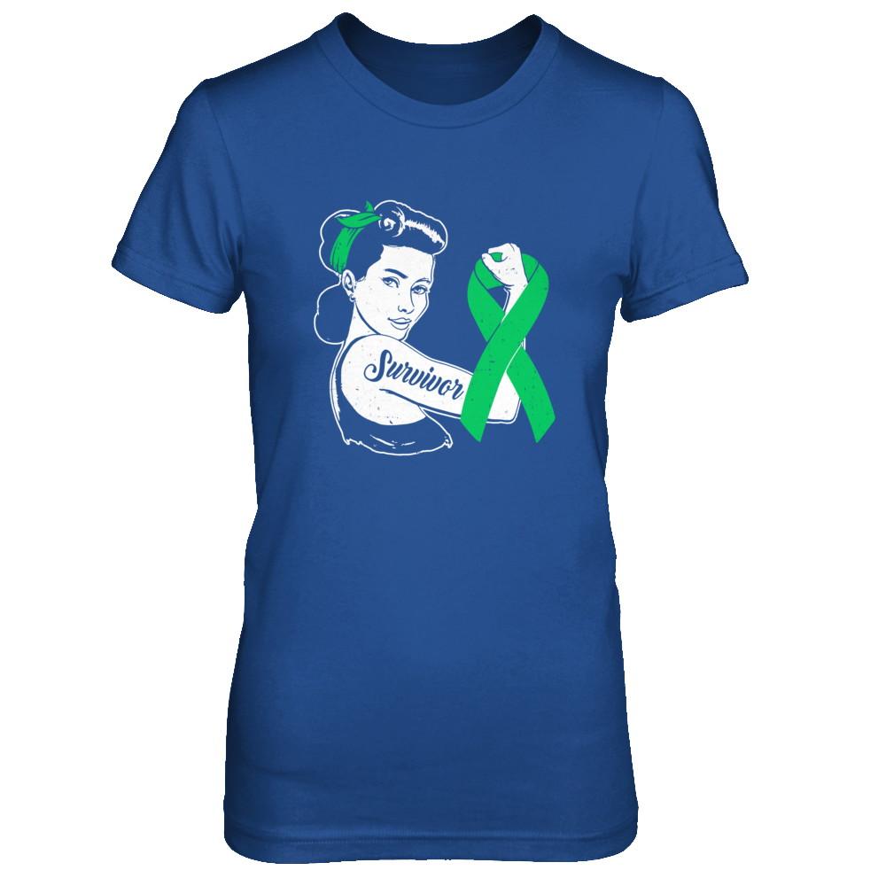 We Can Cure It Liver Cancer Green Awareness Survivor-T-Shirt & Hoodie-Women's T-Shirt-Royal