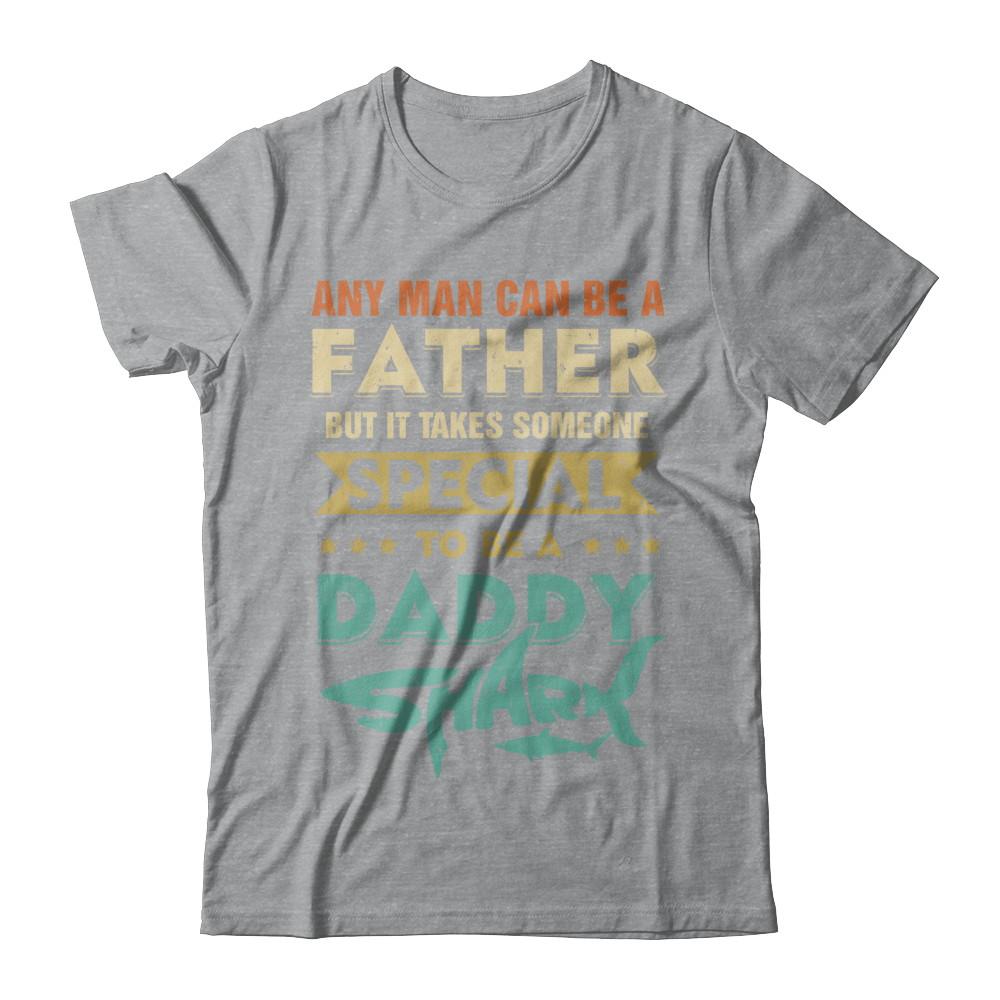 Vintage Someone Special To Be A Daddy Shark Fathers Day-T-Shirt & Hoodie-Classic T-Shirt-Sport Grey