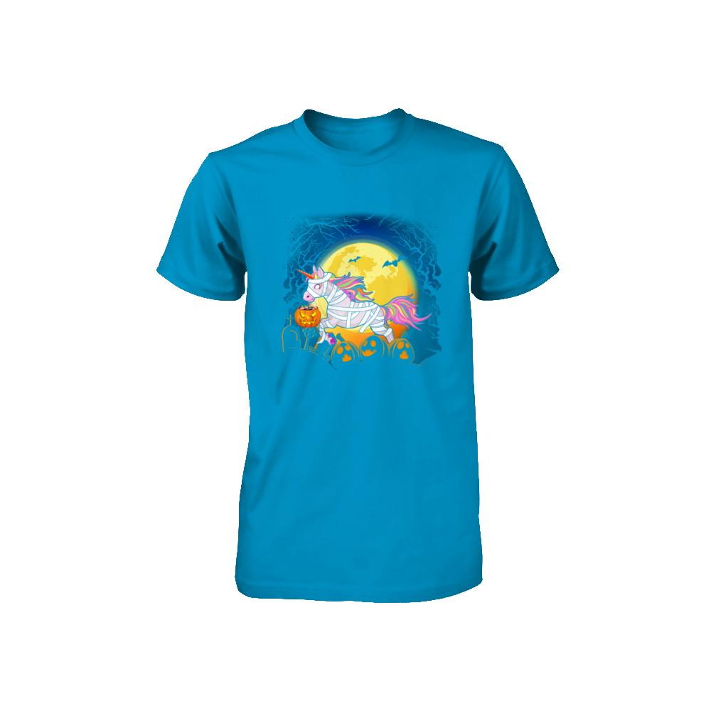 Halloween Pumpkin Unicorn Gift For Kids Girls Youth-Youth Shirt-