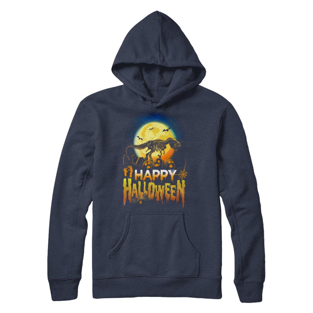 Saurus T Rex Dinosaur Halloween-T-Shirt & Hoodie-Pullover Hoodie-Navy
