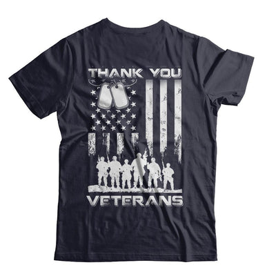 Veteran Thank You Veterans American Flag-T-Shirt & Hoodie-Premium T-Shirt-Midnight Navy