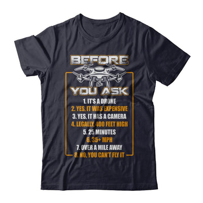 Before You Ask Drone Funny-T-Shirt & Hoodie-Premium T-Shirt-Midnight Navy
