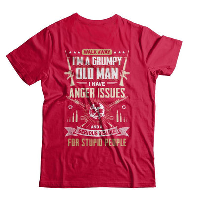 Walk Away I Am Grumpy Old Man I Have Anger Issues-T-Shirt & Hoodie-Classic T-Shirt-Red