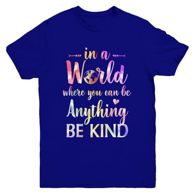 Autism In A World Where You Can Be Anything Be Kind Youth-Youth Shirt-Youth T-Shirt-Navy