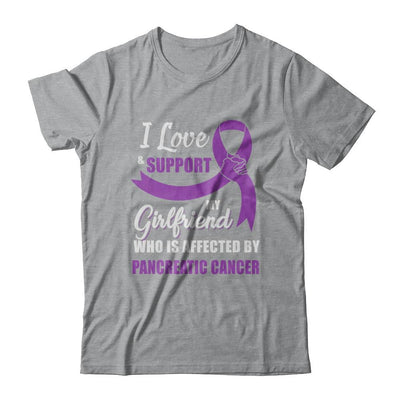 Pancreatic Cancer Awareness Support Purple Girlfriend Boyfriend-T-Shirt & Hoodie-Classic T-Shirt-Sport Grey