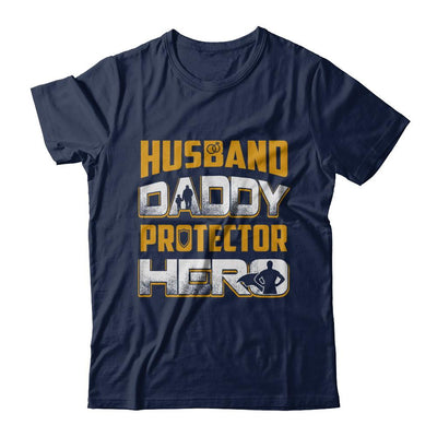 Husband Daddy Protector Hero-T-Shirt & Hoodie-Classic T-Shirt-Navy