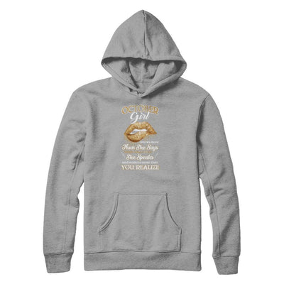 October Girl Knows More Than She Says Birthday Gift-T-Shirt & Tank Top-Pullover Hoodie-Light Steel