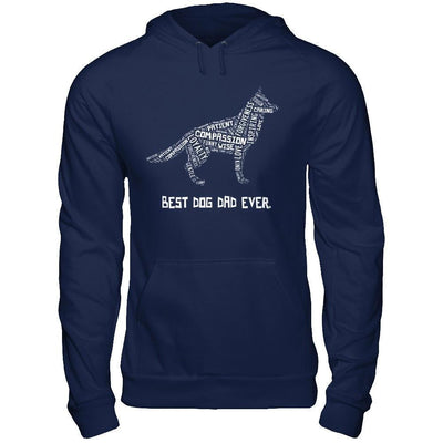Best Dog Dad Ever German Shepherd Lovers-T-Shirt & Hoodie-Pullover Hoodie-Navy