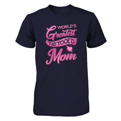 World's Greatest Tattooed Mom-T-Shirt & Tank Top-Premium T-Shirt-Midnight Navy