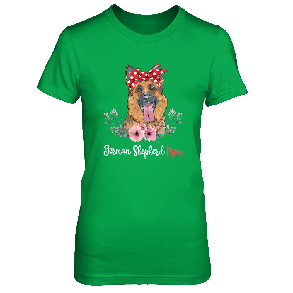 German Shepherd Mom Gift For Women Dog Lover-T-Shirt & Hoodie-Women's T-Shirt-Irish Green