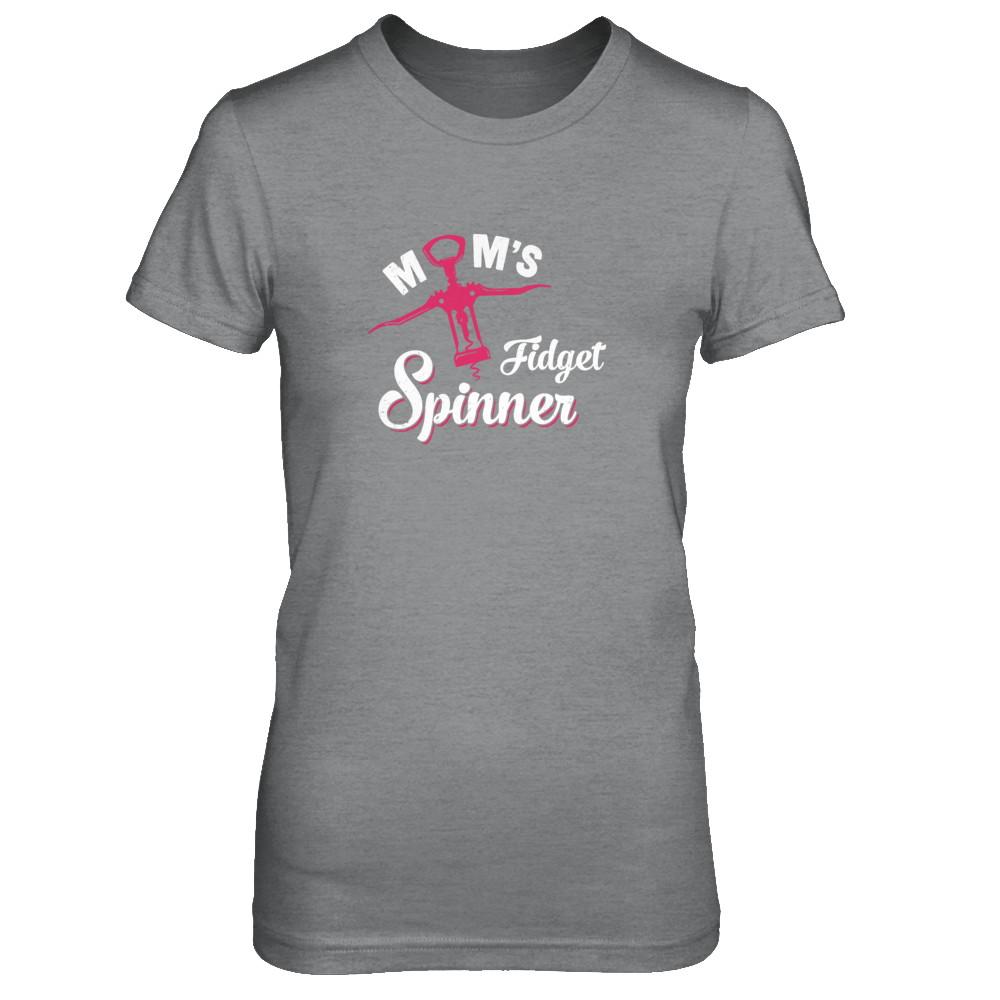 Mom's Fidget Spinner Wine Lover-T-Shirt & Tank Top-Women's T-Shirt-Sport Grey