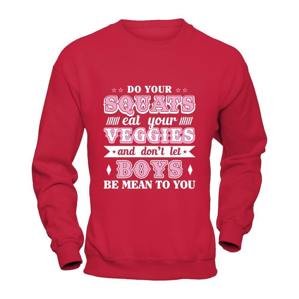 Do Your Squats Eat Your Veggies-T-Shirt & Hoodie-Crewneck Sweatshirt-Red