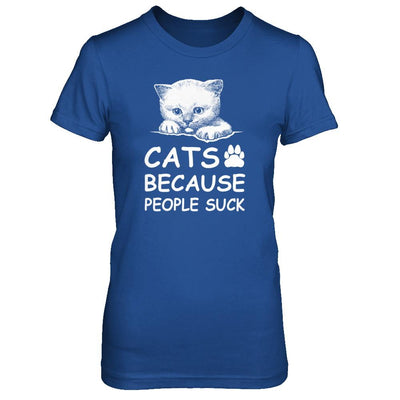 Cats Because People Suck-T-Shirt & Tank Top-Women's T-Shirt-Royal