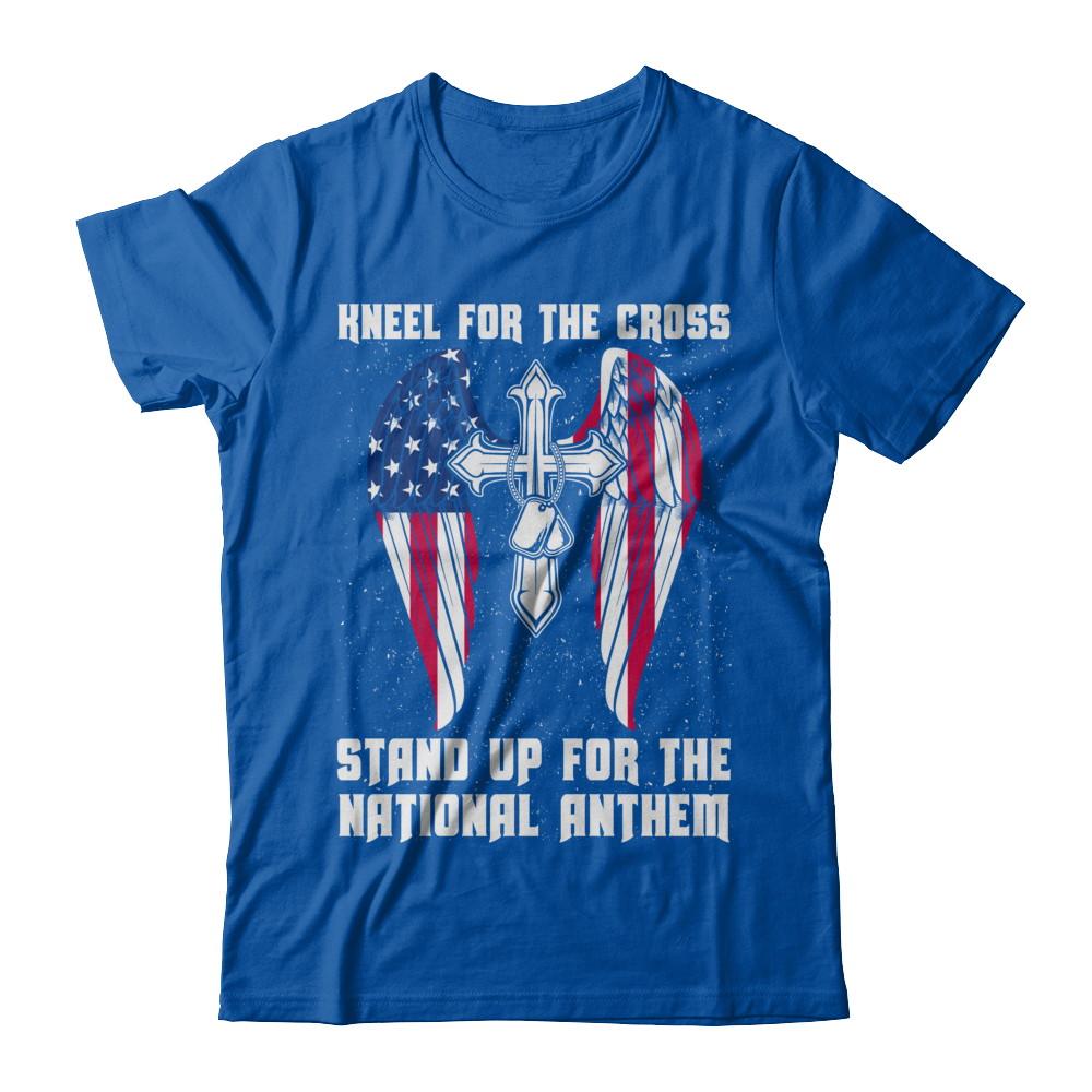 Kneel For The Cross Stand Up For The National Anthem-T-Shirt & Hoodie-Premium T-Shirt-Royal