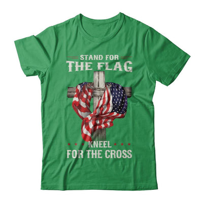 Stand For The Flag Kneel For The Cross-T-Shirt & Hoodie-Premium T-Shirt-Kelly Green