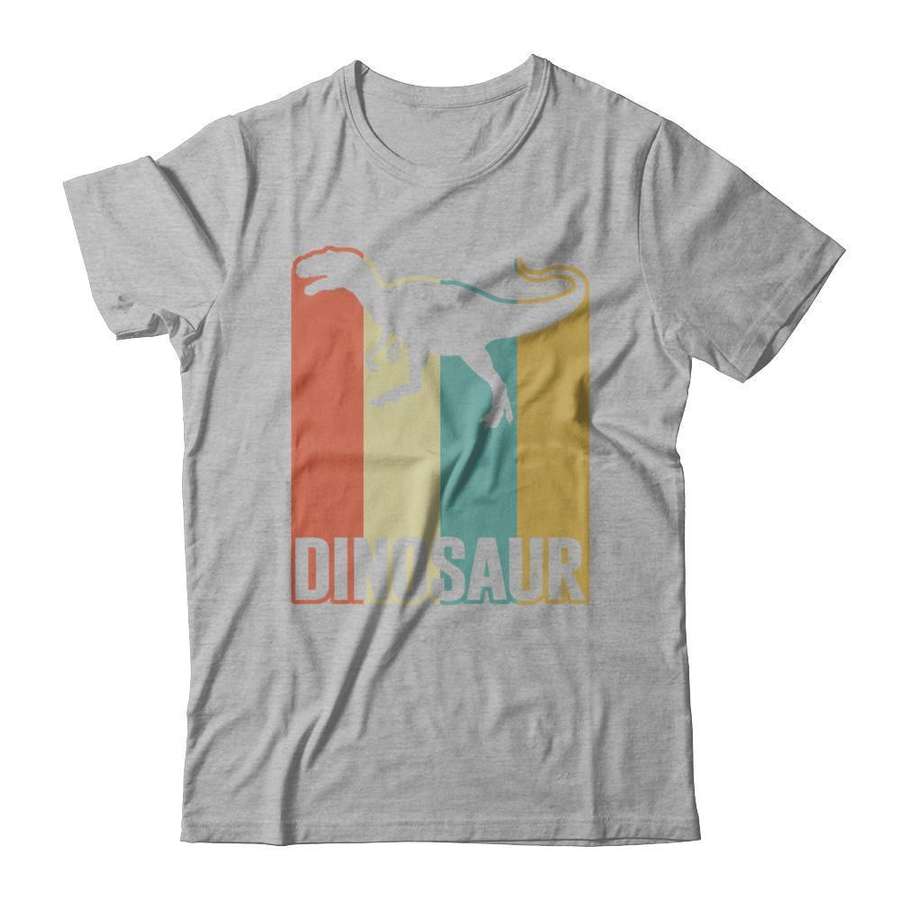 Classic Vintage Retro Style Dinosaur-T-Shirt & Hoodie-Premium T-Shirt-Heather Gray