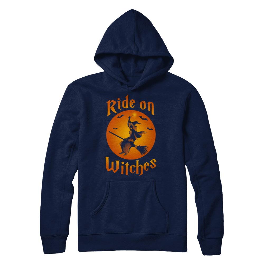 Ride On Witches-T-Shirt & Sweatshirt-Pullover Hoodie-Navy