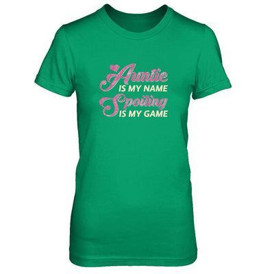 Auntie Is My Name Spoiling Is My Game-T-Shirt & Tank Top-Women's T-Shirt-Irish Green
